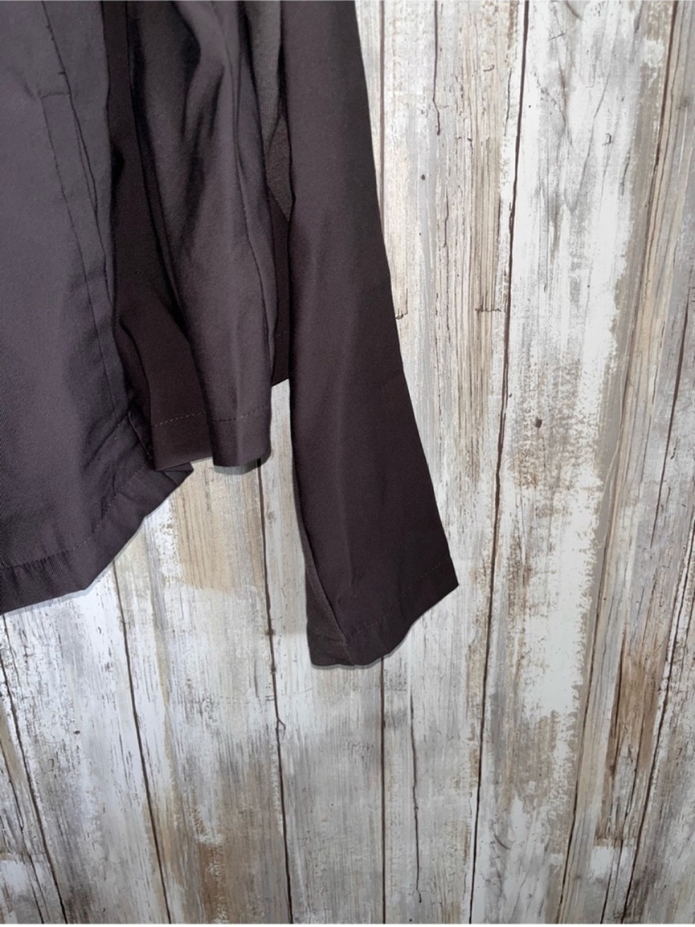 Torrid Gray Twill Draped Jacket Open Front Waterfall Career Blazer 0X NWT - Picture 4 of 6
